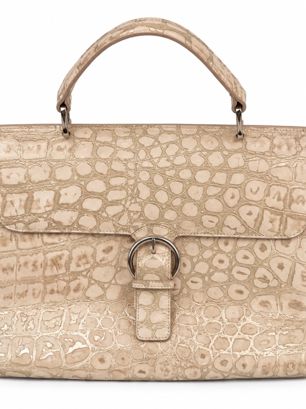Claudia Firenze Taupe Croc Handbag